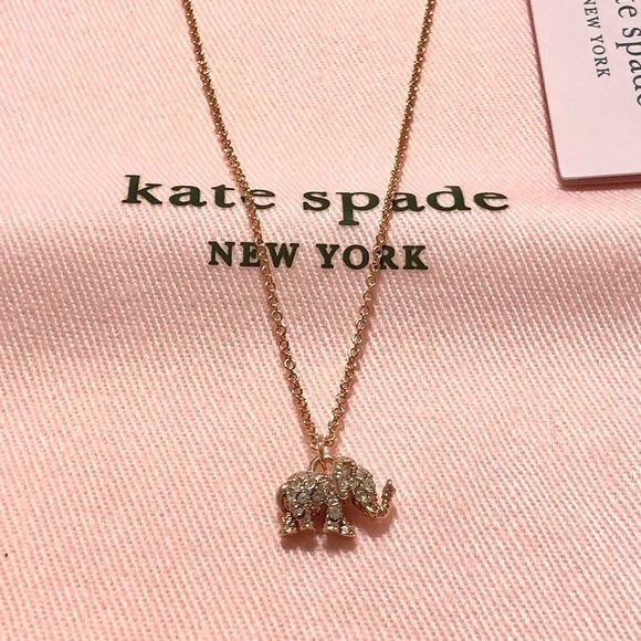 Kate Spade Pave Elephant Pendant Necklace - Picture 5 of 6